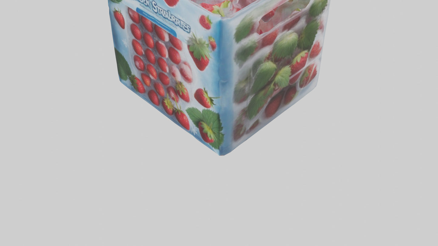 Frozen Strawberries Pack model 3D model