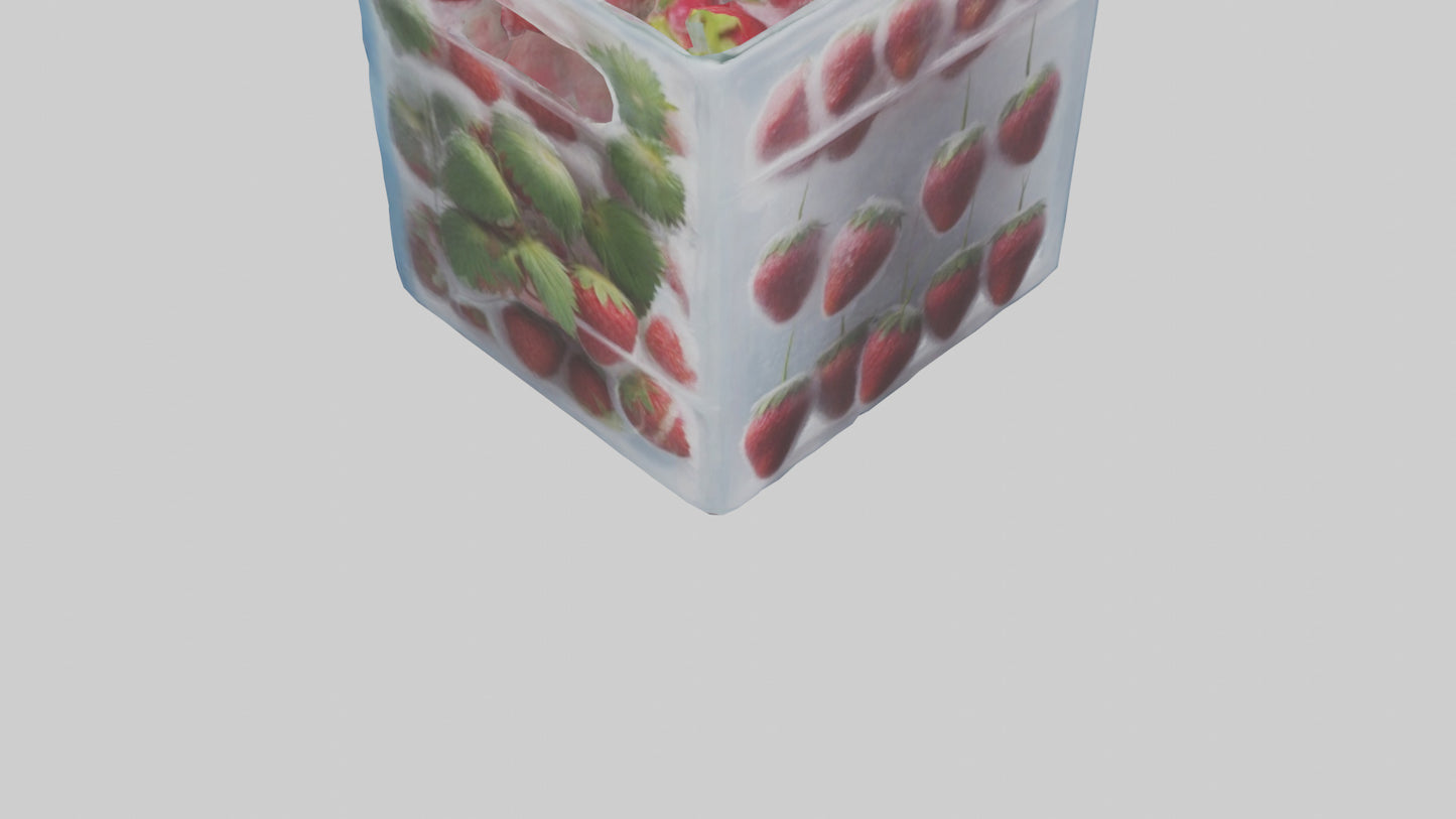 Frozen Strawberries Pack model 3D model