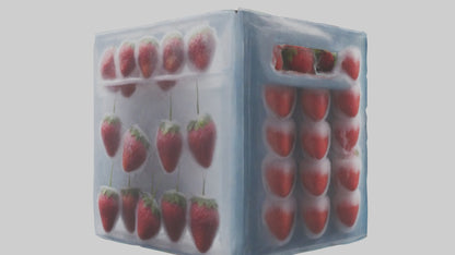 Frozen Strawberries Pack model 3D model