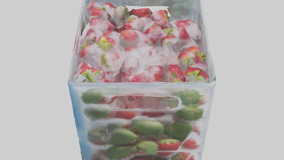 Frozen Strawberries Pack model 3D model