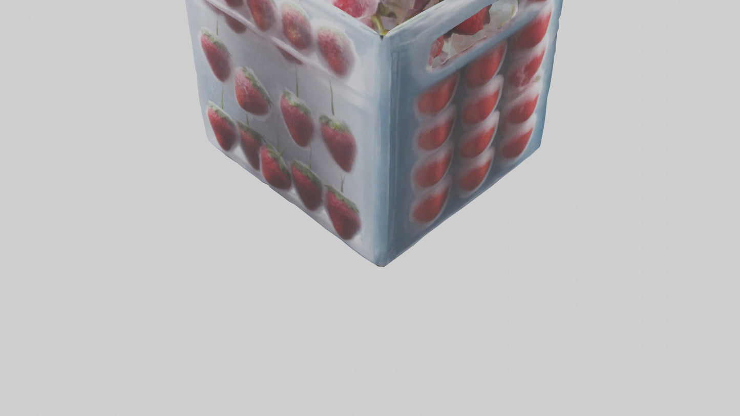 Frozen Strawberries Pack model 3D model
