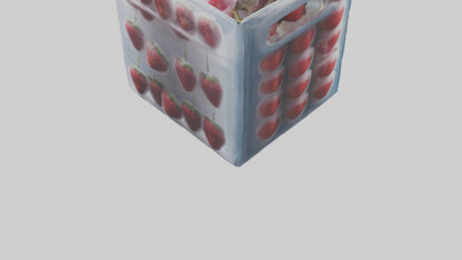 Frozen Strawberries Pack model 3D model