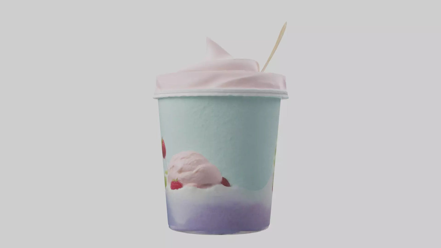 Frozen Yogurt Pack model VR / AR / low-poly