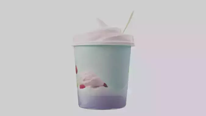 Frozen Yogurt Pack model VR / AR / low-poly