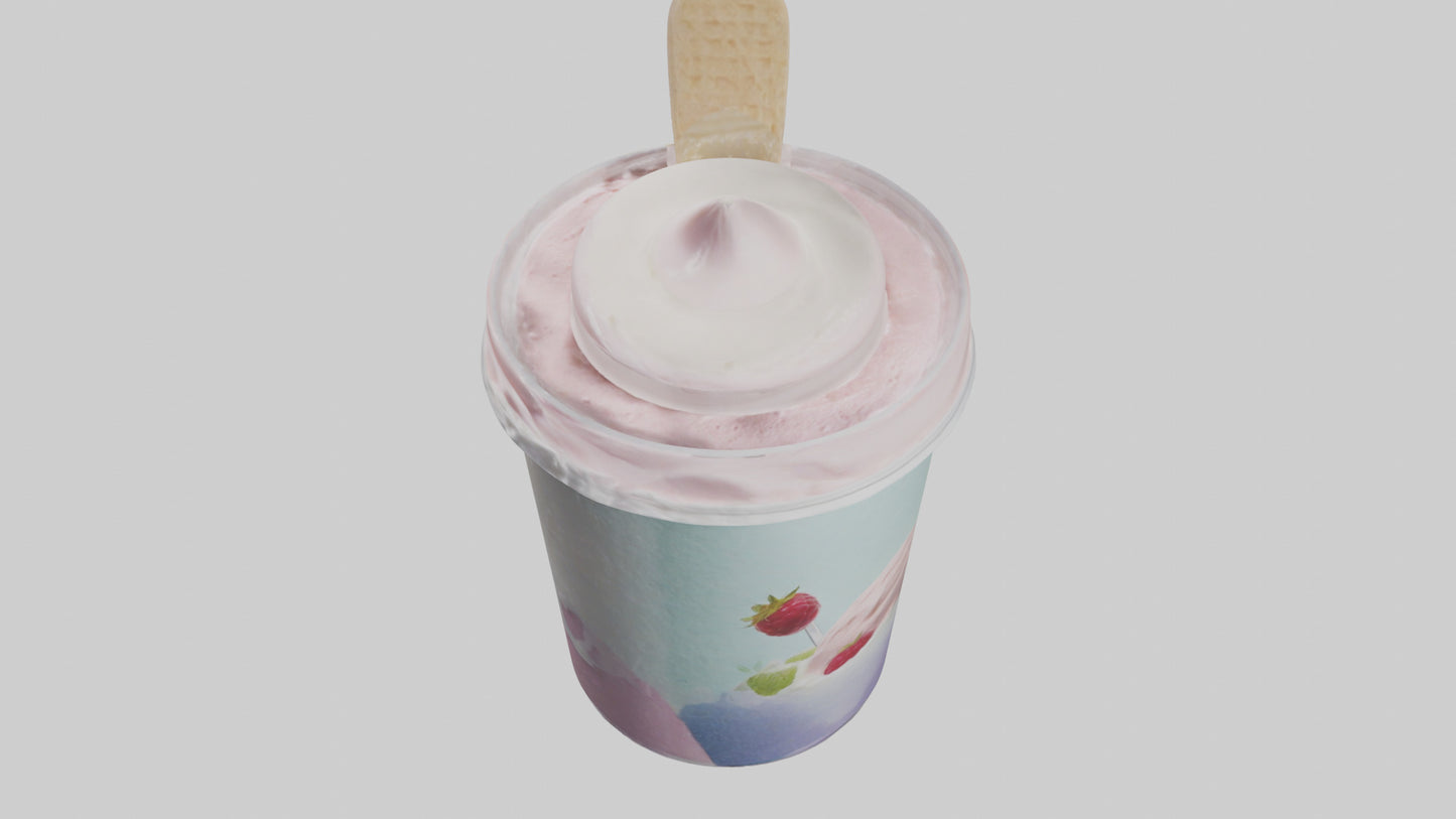 Frozen Yogurt Pack model VR / AR / low-poly