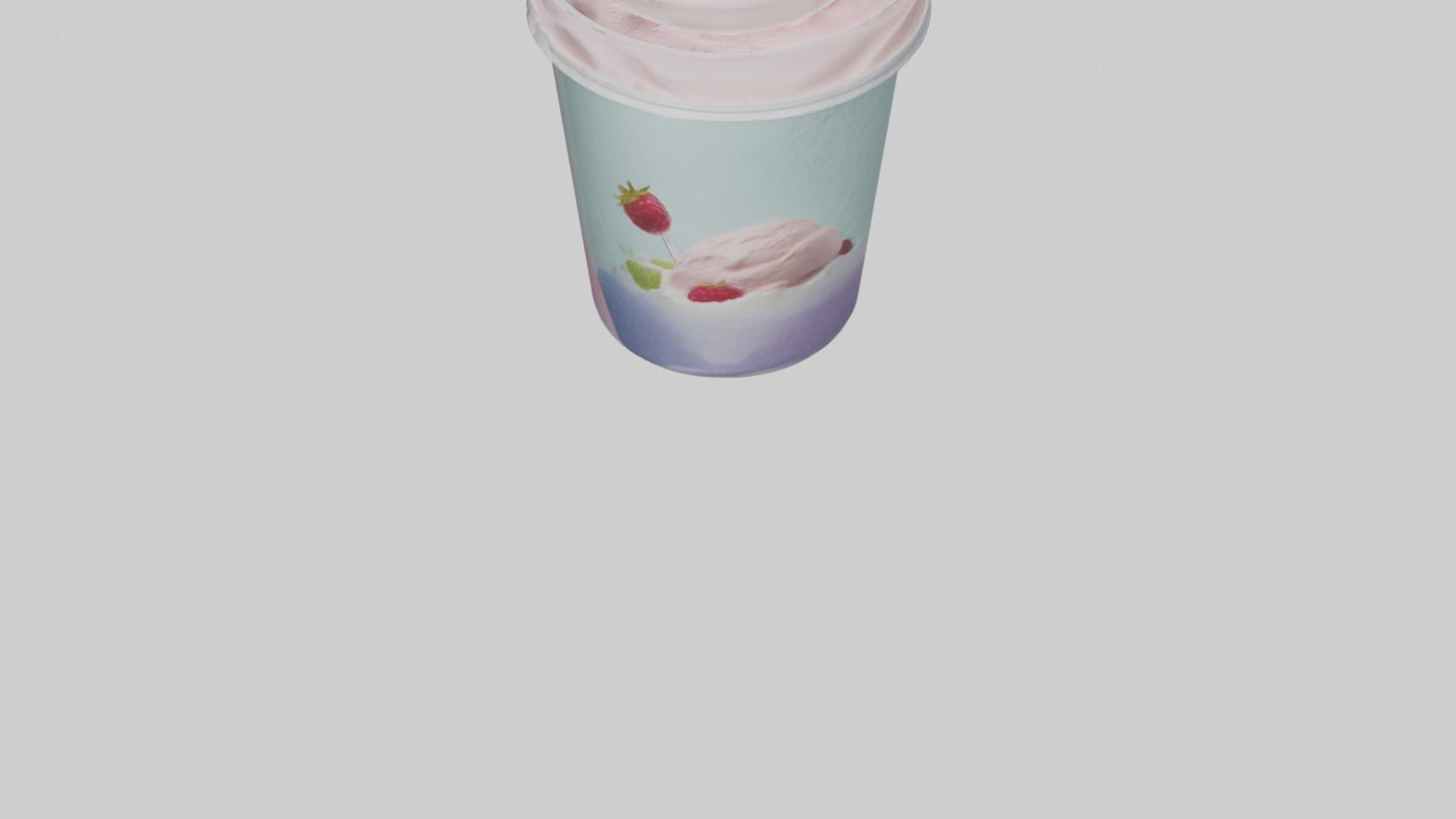 Frozen Yogurt Pack model VR / AR / low-poly
