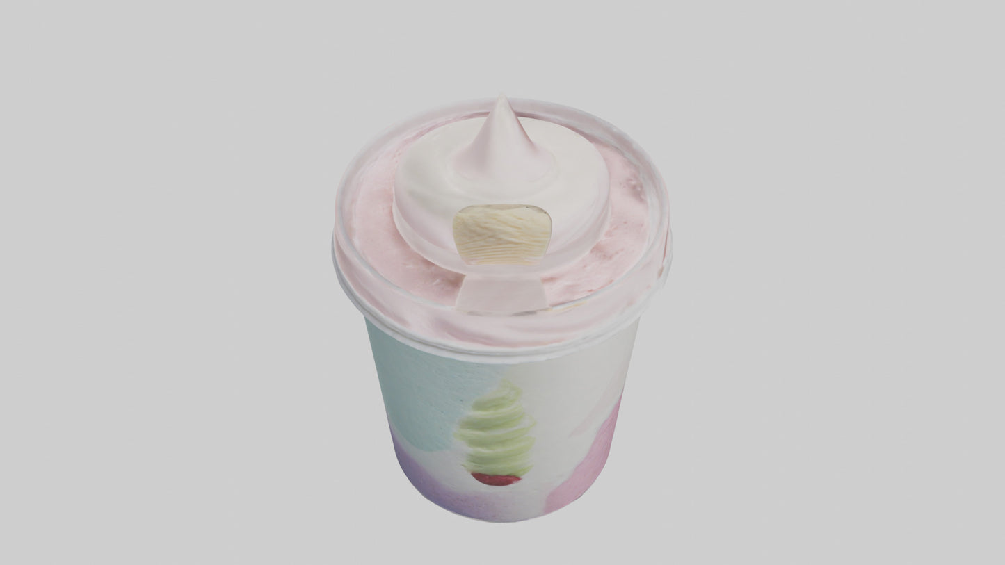 Frozen Yogurt Pack model VR / AR / low-poly