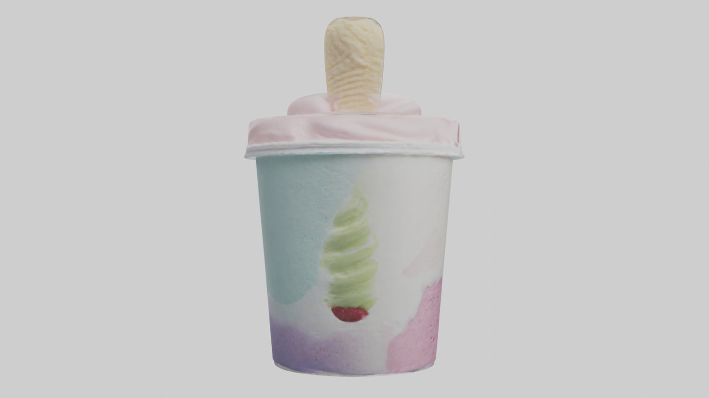 Frozen Yogurt Pack model VR / AR / low-poly