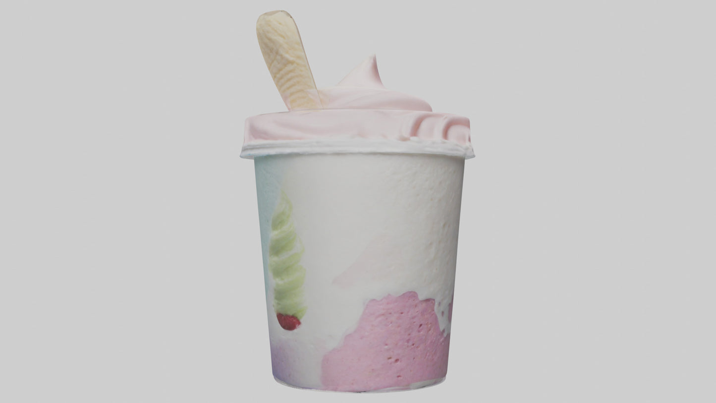 Frozen Yogurt Pack model VR / AR / low-poly