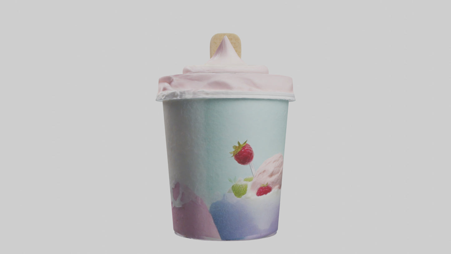 Frozen Yogurt Pack model VR / AR / low-poly