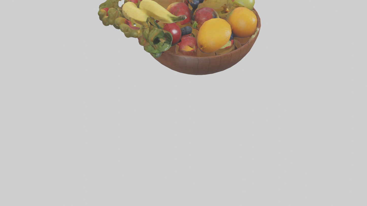 3D model Fruit Bowl model VR / AR / low-poly