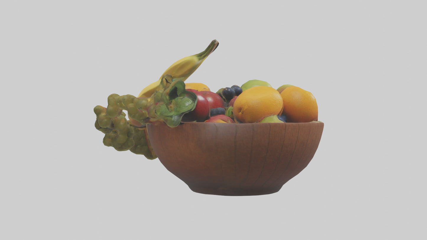 3D model Fruit Bowl model VR / AR / low-poly