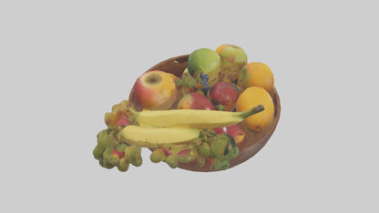 3D model Fruit Bowl model VR / AR / low-poly