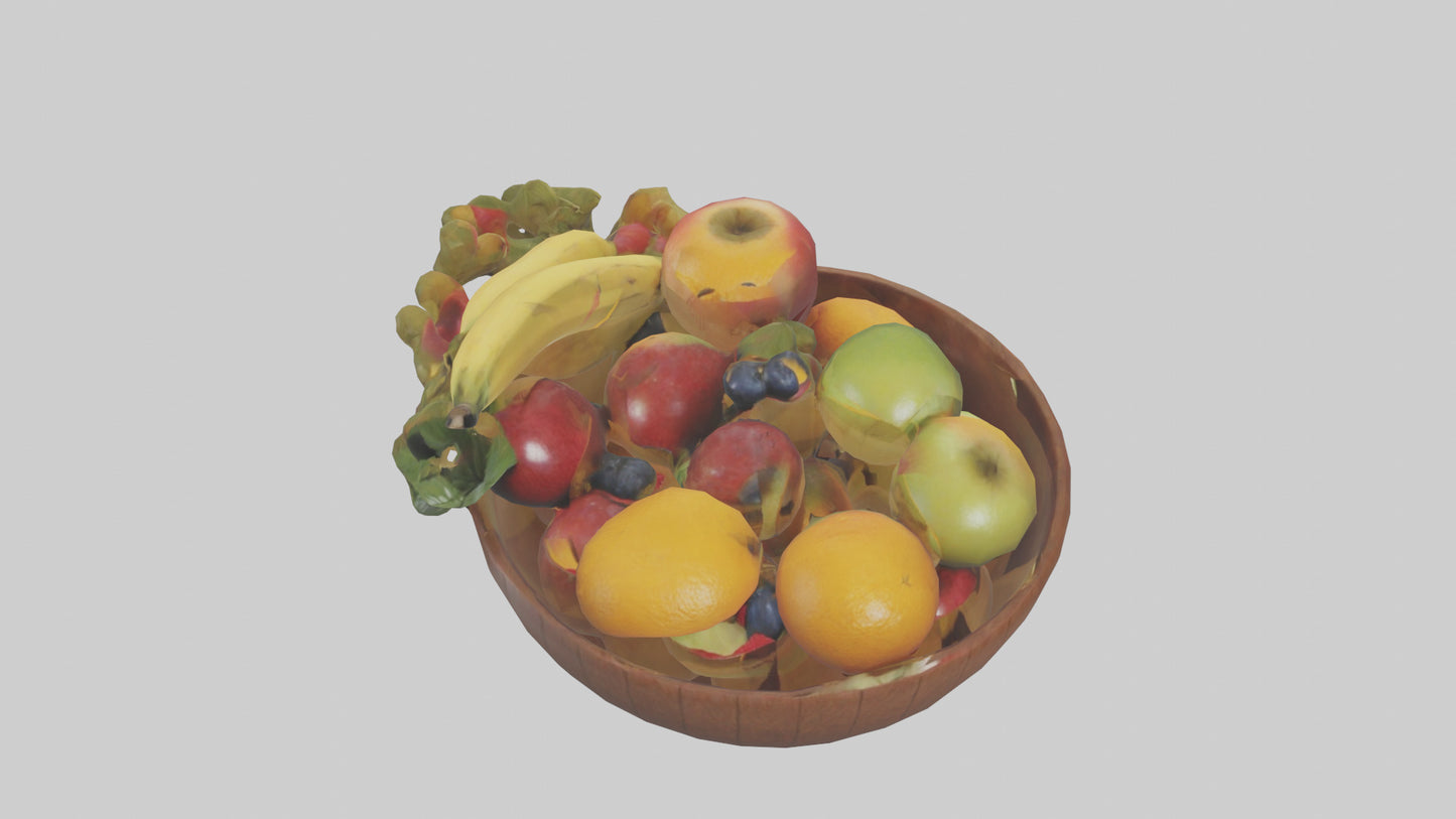 3D model Fruit Bowl model VR / AR / low-poly