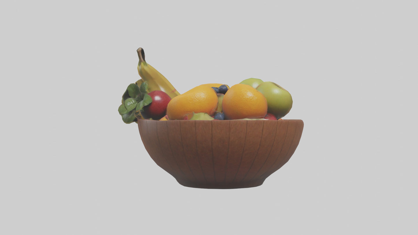 3D model Fruit Bowl model VR / AR / low-poly