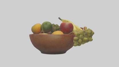 3D model Fruit Bowl model VR / AR / low-poly