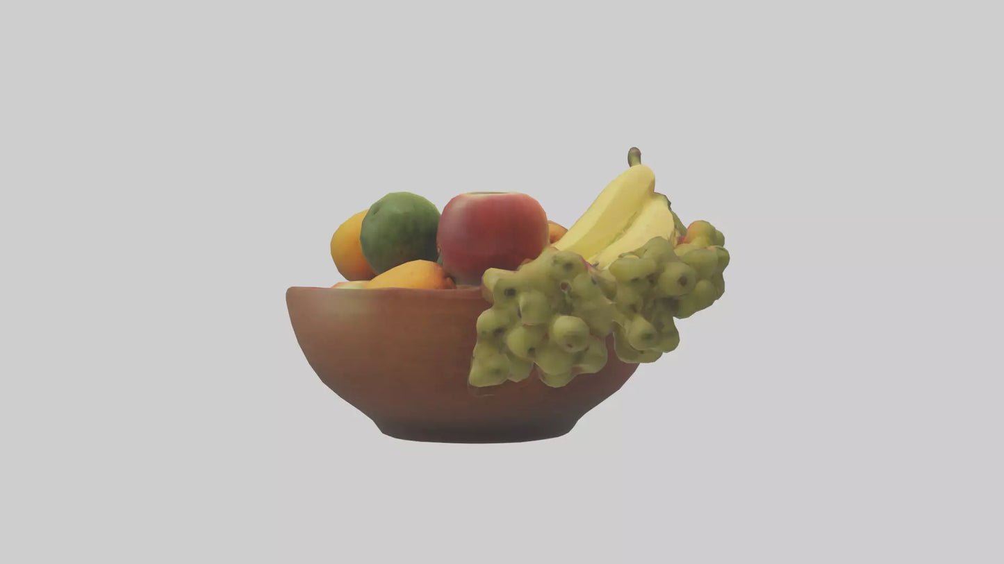 3D model Fruit Bowl model VR / AR / low-poly