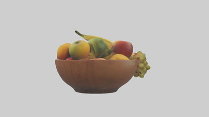 3D model Fruit Bowl model VR / AR / low-poly