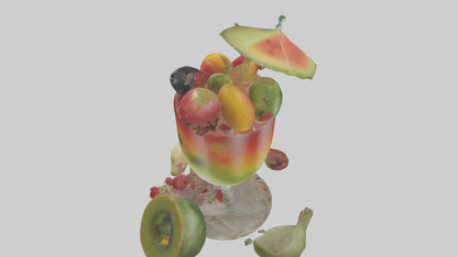 Fruit Cocktail Glass model 3D model