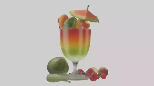 Fruit Cocktail Glass model 3D model