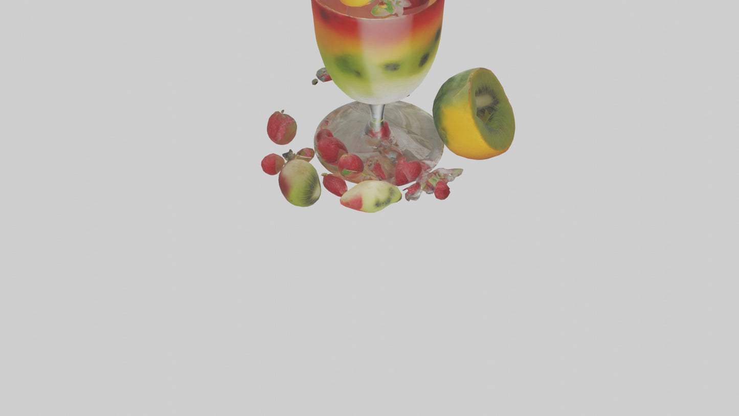 Fruit Cocktail Glass model 3D model