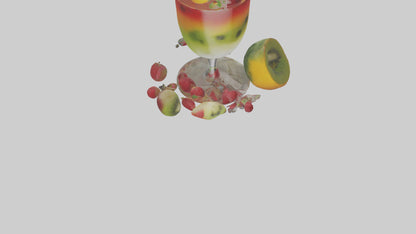 Fruit Cocktail Glass model 3D model