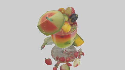 Fruit Cocktail Glass model 3D model