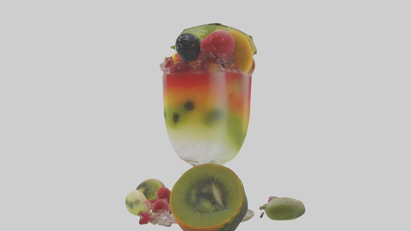 Fruit Cocktail Glass model 3D model