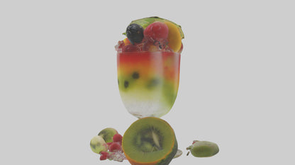 Fruit Cocktail Glass model 3D model