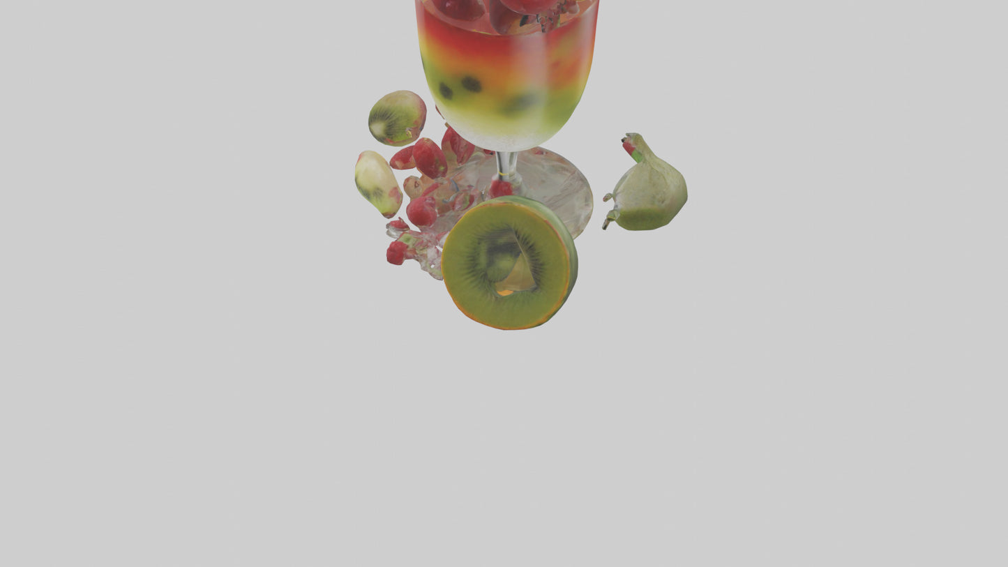 Fruit Cocktail Glass model 3D model