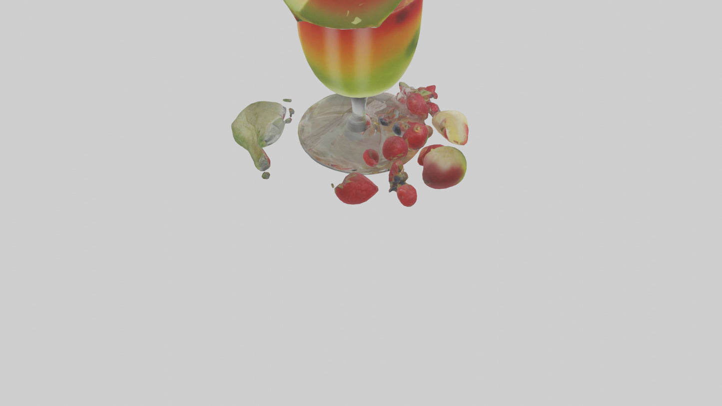 Fruit Cocktail Glass model 3D model