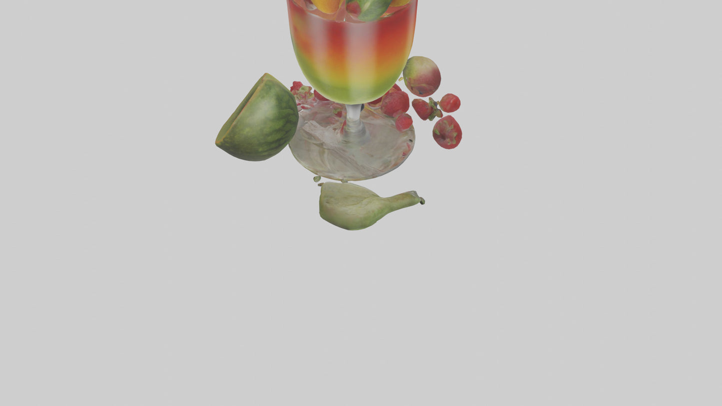 Fruit Cocktail Glass model 3D model