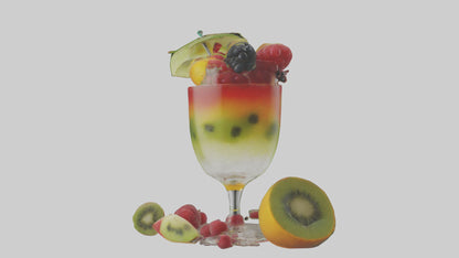 Fruit Cocktail Glass model 3D model