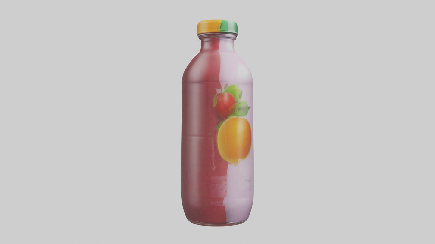Fruit Juice Bottle model VR / AR / low-poly