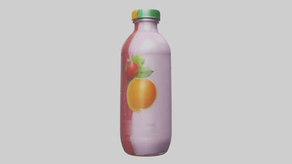 Fruit Juice Bottle model VR / AR / low-poly