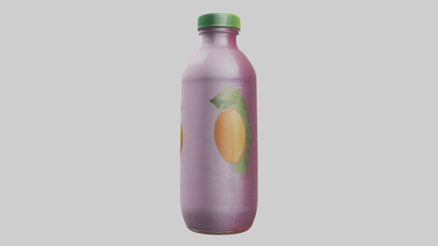 Fruit Juice Bottle model VR / AR / low-poly