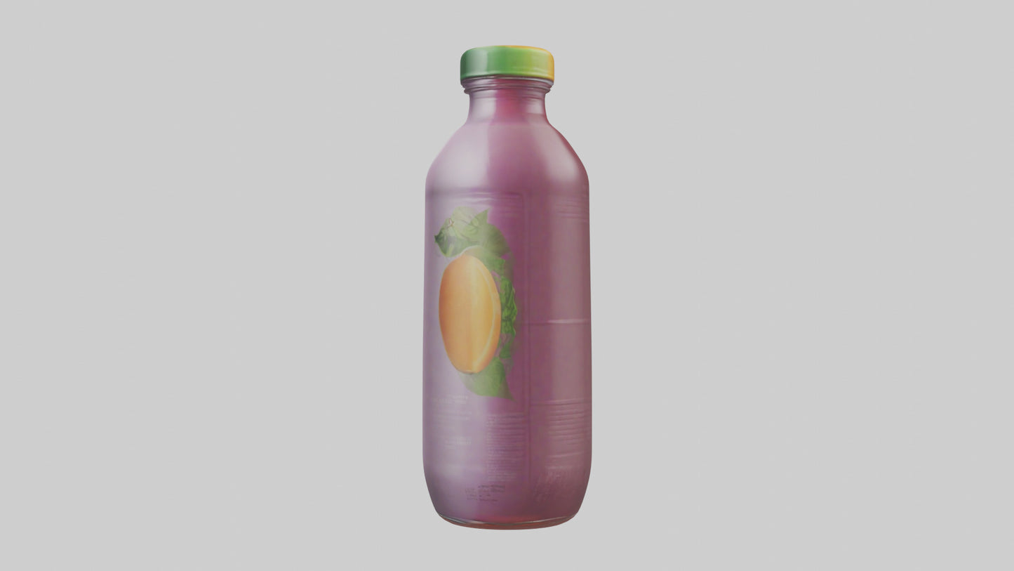 Fruit Juice Bottle model VR / AR / low-poly