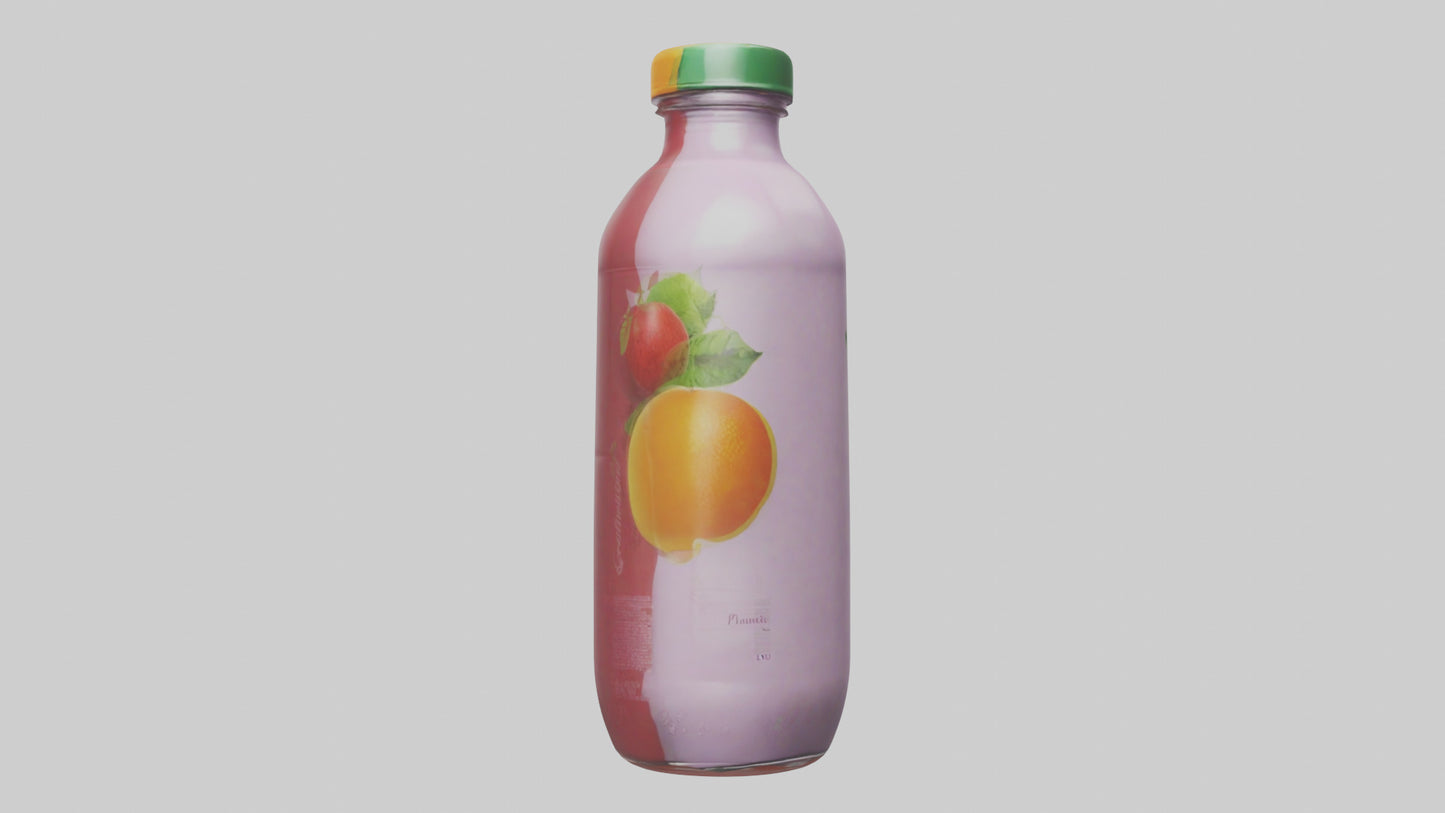 Fruit Juice Bottle model VR / AR / low-poly