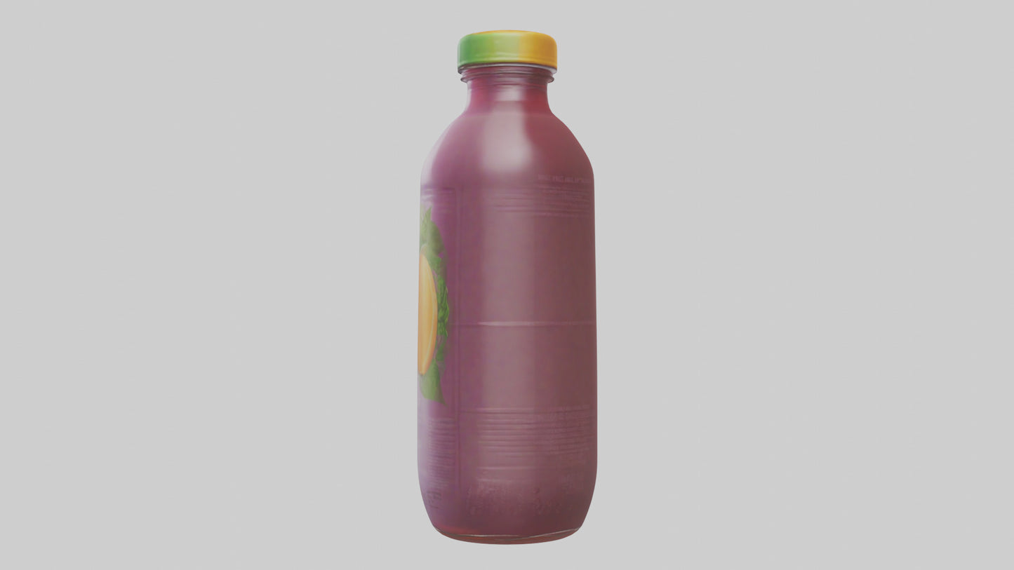 Fruit Juice Bottle model VR / AR / low-poly