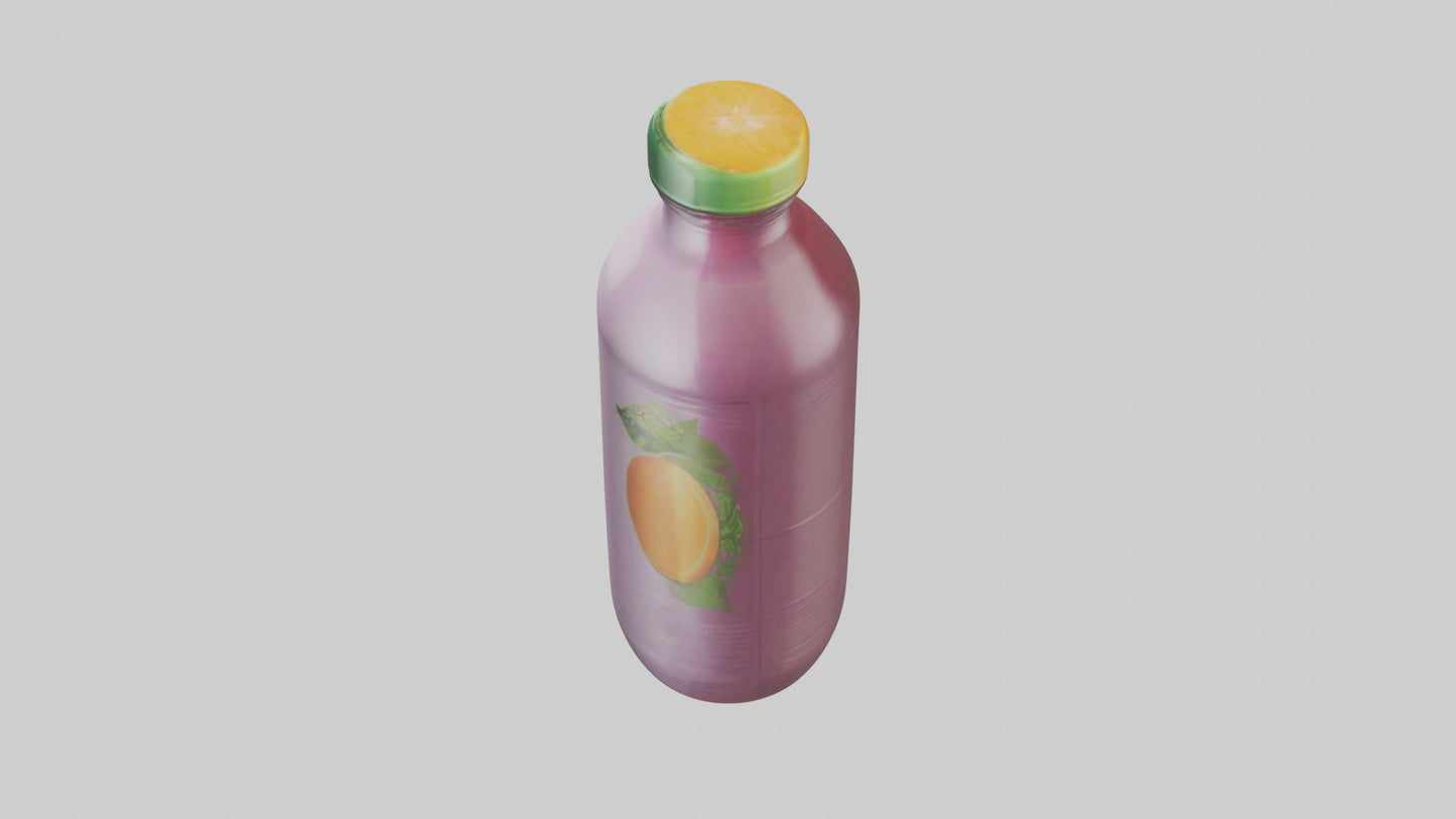 Fruit Juice Bottle model VR / AR / low-poly