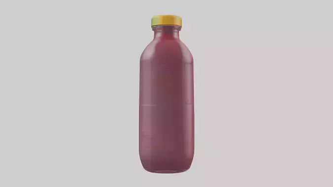 Fruit Juice Bottle model VR / AR / low-poly