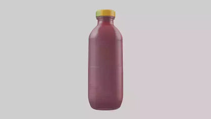 Fruit Juice Bottle model VR / AR / low-poly