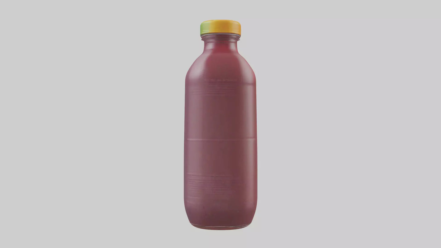 Fruit Juice Bottle model VR / AR / low-poly