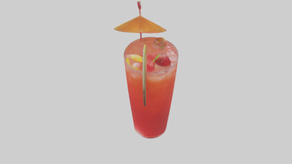Fruit punch cocktail model 3D model
