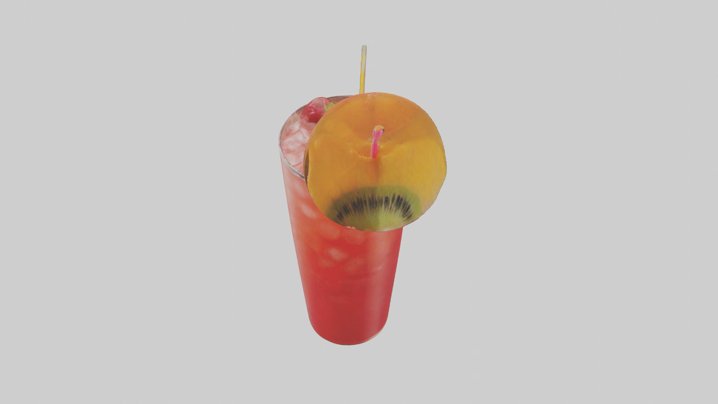 Fruit punch cocktail model 3D model