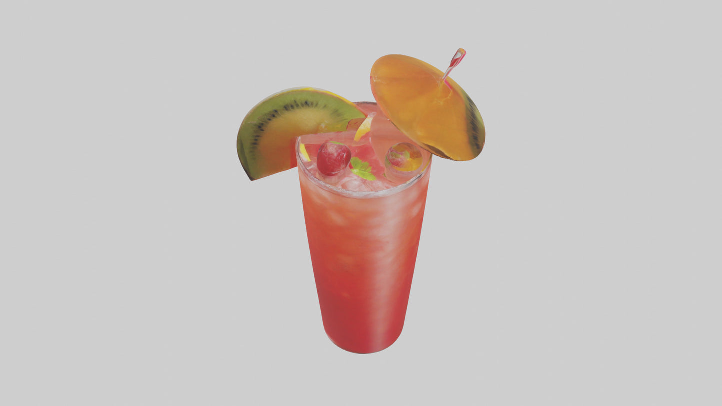 Fruit punch cocktail model 3D model