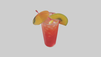 Fruit punch cocktail model 3D model
