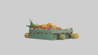 3D model Fruit Stand model VR / AR / low-poly