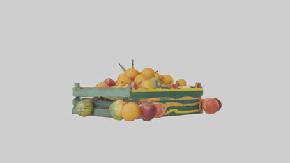 3D model Fruit Stand model VR / AR / low-poly