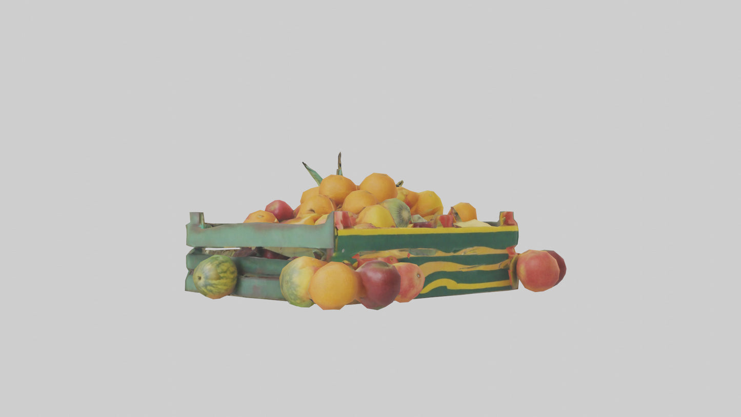 3D model Fruit Stand model VR / AR / low-poly